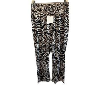 NWT Chloe Kristyn $200 Zebra Print Palazzo Pants Plus Size 2X